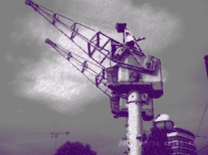 The Cargo cranes of Manchester Docks, captured on my camera and 