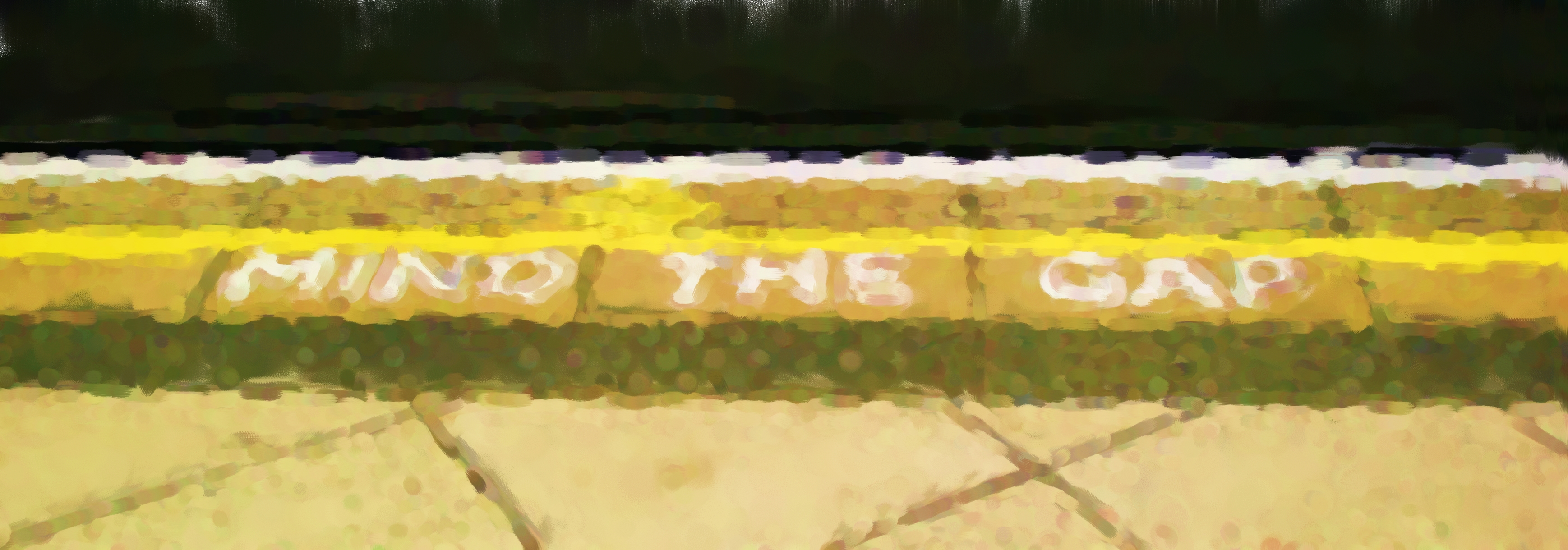 Mind the gap - platform sign