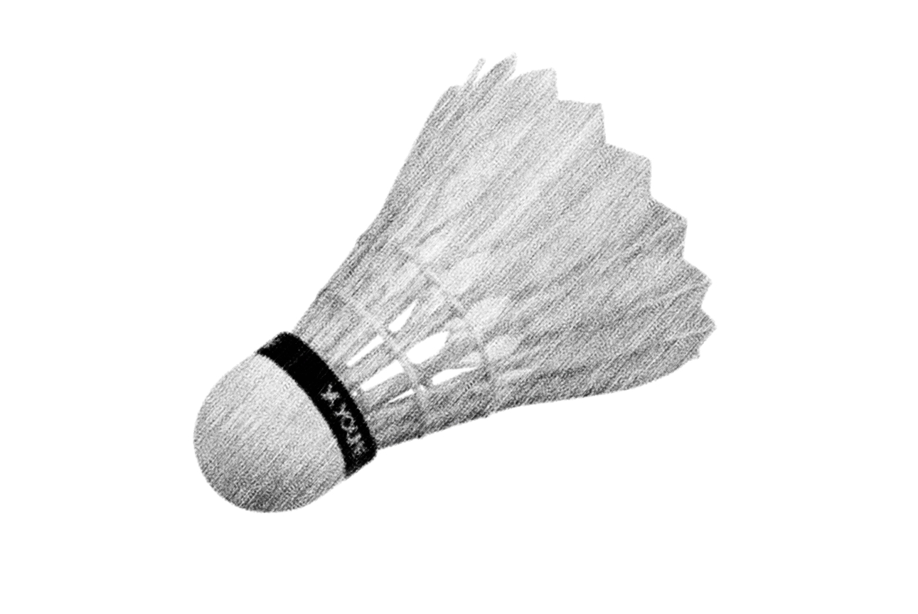 Shuttlecock - Used in Badminton Games, Drawn from stock art by inky